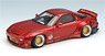 RB003A Rocket Bunny RX-7 (FD3S) Candy Red / 6666 wheels! (Gold / Polish Rim) (Diecast Car)