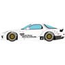 RB003A Rocket Bunny RX-7 (FD3S) White / 6666 wheels! (Gold / Polish Rim) (Diecast Car)