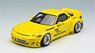 RB003A Rocket Bunny RX-7 (FD3S) Yellow / 6666 wheels! (Silver / Polish Rim) (Diecast Car)
