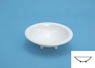 White Paint Dish (6 Pieces) (1) Deep Round-bottom (Hobby Tool)