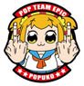 Pop Team Epic Velcro Embroidery Wappen Popuko (Anime Toy)