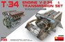 T-34 Engine (V-2-34) & Transmission Set (Plastic model)