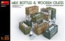 Milk Bottles & Wooden Crates (Plastic model)