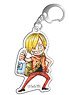 One Piece x Kumamon Acrylic Key Ring E (Sanji) (Anime Toy)
