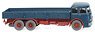 (HO) Bussing 12000 Flat Bed Truk Blue/ Red (Model Train)