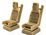 SAAB J32 Lansen Resin Seats (2 Pieces) (for Hobbyboss) (Plastic model)