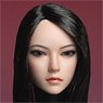 Super Duck 1/6 Figure Head /Asian Female Brunette Hair Long Straight (Fashion Doll)