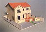 (N) Suburb Housing (B) Paper Kit (Pre-colored Kit) (Model Train)