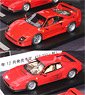 フェラーリ F40 (レッド)＋フェラーリ テスタロッサ (レッド SF ロゴ入り) 2台セット (ミニカー)