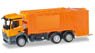 (HO) MB Antos Garbage Truck Orange without Decoration (Model Train)