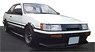 Toyota Corolla Levin (AE86) 2Door GT Apex White/Black *Watanabe-Wheel (Diecast Car)