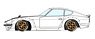 PANDEM 240Z ホワイト (カーボンボンネット , ブラックダックテール) / RS ワタナベ Rタイプ ホイール (ブロンズ) (ミニカー)