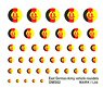 East German Army Vehicle Roundels Decal (2 Seets Set) (Decal)