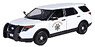 2015 Ford Police Intercepter White (Diecast Car)