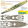 Ultara Slim Wooden Deck Series Battleship Missouri (Teak Color) (for Tamiya 31613) (Plastic model)