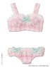 Kinoko Planet [Gingham Bra & Shorts Set] Peach (Fashion Doll)