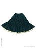 50 Natural Girly Tiered Skirt (Green Check) (Fashion Doll)