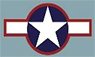 USAAF 国籍マーク (赤縁) 15、20、24、30、35、40、50 (インチ) (デカール)