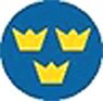 スウェーデン空軍 国籍マーク (縁なし) 500、700、800、900、1000、1100、1500 (mm) (デカール)