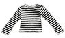 PNS Stripes T-shirt (Black x White) (Fashion Doll)