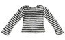 PNS Stripes T-shirt (Gray x Dark Gray) (Fashion Doll)
