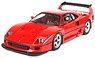 Ferrari F40 LM 1989 Red on Base in Black Alcantara with Red Stitching (w/Case) (Diecast Car)