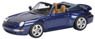 Porsche 911 (993) Turbo Cabriolet Blue (Diecast Car)