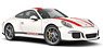Porsche 911 R White/Red (Diecast Car)