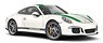 Porsche 911 R White/Green (Diecast Car)