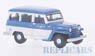 (HO) Jeep Willy Station Wagon 1954 Blue/White (Model Train)