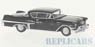 (HO) Cadillac Series 62 hardtop Coupe 1957 Black (Model Train)