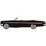(HO) Chevrolet Impala 1961 Convertible Tuxedo Black/Red (Model Train)