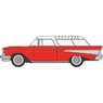 (HO) Chevrolet Nomad 1957 Rio Red/Arctic White (Model Train)