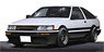 Toyota Corolla Levin (AE86) 3Door GT Apex White/Black Watanabe-Wheel (Diecast Car)
