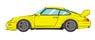 Porsche 911(993) Carrera RS Clubsport 1996 Speed Yellow (Diecast Car)