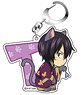 Acrylic Key Ring Gin Tama Cat Series 02 Takasugi AK (Anime Toy)