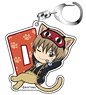 Acrylic Key Ring Gin Tama Cat Series 03 Okita AK (Anime Toy)