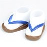 Tabi & Zori (Japanese sandals) for 11cm Body (Blue/Woodbrown) (Fashion Doll)