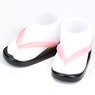 Tabi & Zori (Japanese sandals) for 11cm Body (Peach/Glossblack) (Fashion Doll)