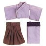 Hakama & kimono for 11cm Body (Violet) (Fashion Doll)