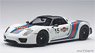 Porsche 918 Spider Weissach Package (White/Martini Stripe) (Diecast Car)