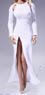1/6 Bare Shoulder Evening Dress Set White (Fashion Doll)