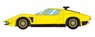 Lamborghini Jota SVR #3781 1975 Yellow/Black (Black Moquette Skin Base) (Diecast Car)