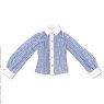 PNXS Komorebimori no Oyofukuyasan [Pink Stripe Collar Separated Shirt] (Blue Stripe) (Fashion Doll)