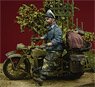 WWII独 1/35 ヘルマンゲーリング師団 将校+バイクアクセサリーセット (プラモデル)