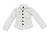 PNXS Dot Pattern Shirt (White) (Fashion Doll)