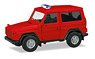 (HO) MiniKit: Mercedes-Benz G-Modell, Red (Unprinted / Warning Light Bar Enclosed)  (MB G Modell `Feuerwehr`) (Model Train)