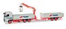 (HO) DAF XF SC Pick-Up Trailer With Crane `Spedition Wormser` (Model Train)