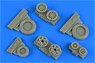 F-16I Sufa Weighted Wheels (GY production) (for Hasegawa) (Plastic model)