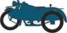 (N) モーターバイク&サイドカー RAF ブルー (鉄道模型)